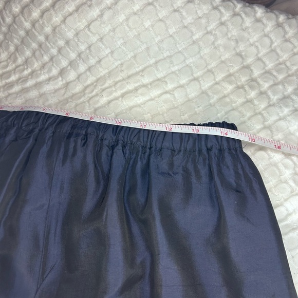 Classic Dark Navy Midi Slip Skirt | Elastic Waist | Size M (36” Long) - Picture 2 of 4